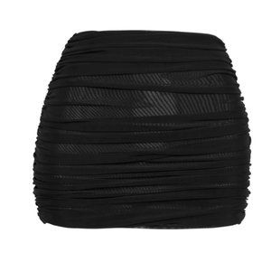 NEPTUNE MESH MINI SKIRT - BLACK